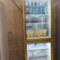 یخچال و فریزر دو درب استیل طلایی