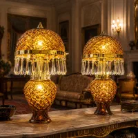 آباژور کریستال دو پوست|چراغ خواب و آباژور|تهران, شوش (باغ آذری)|دیوار