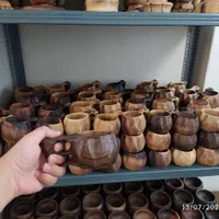لیوان چوبی. کوکسا.چوب گردو|ظروف سرو و پذیرایی|تهران, جیحون|دیوار