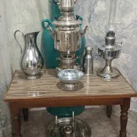 انتیک عتیقه قدیمی سرویس نفتی عالی نسب همه برنجی|سماور، چای‌ساز، قهوه‌ساز|همدان, |دیوار