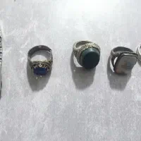 ۳ تا انگشتر ۱ حلقه ۱ ساعت عتیقه سیکو ۵زنانه