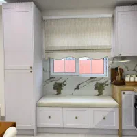 کابینت آشپزخانه نئوکلاسیک سفید آنتی فینگر|خدمات پیشه و مهارت|رشت, خرسندی|دیوار