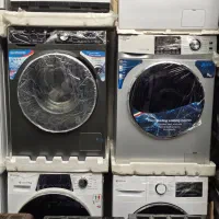 ماشین لباسشویی ناسیونال جدید فول ۹کیلو نقره سفید|ماشین لباسشویی و خشککن لباس|مشهد, طلاب|دیوار