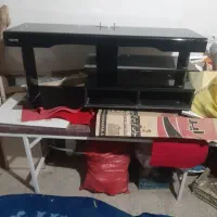 میزتلویزیون شیشه ای بدنه ام دی اف مشکی سالم|میز تلویزیون|اسفراین, |دیوار