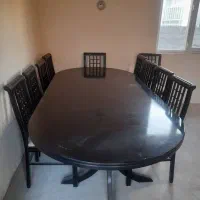 میز غذاخوری ۱۲ نفره همراه با صندلی