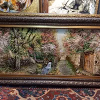 تابلو فرش کوچه باغ بهار چله ابریشم ۹۰*۱۳۵ golha|تابلو فرش|تهران, نارمک|دیوار