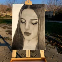 نقاشی چهره سیاهقلم