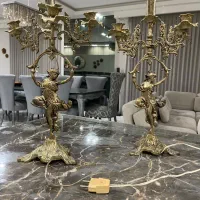 2عدد شمعدان برنجی|صنایع دستی و سایر لوازم تزئینی|آمل, |دیوار