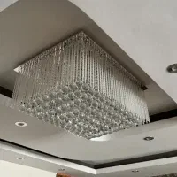 لوستر آبشاری کریستالی وکنترلی فلش خور|لوستر و چراغ آویز|اصفهان, شیخ اشراق|دیوار