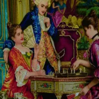 فروش تابلو فرش دستباف طرح شطرنج باز