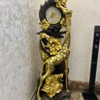 ساعت ایستاده مجسمه زرافه پلی استر طلا کوب