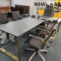 میز کنفرانسی کارگروهی شیشه ای صندلی مبل اداری توری|دفتر کار|چهاردانگه (تهران), |دیوار