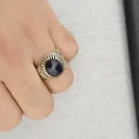 انگشتر نقره مردانه یا قوت کبود