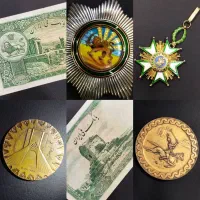 فروشنده و خریدار پول کاغذی سکه مدال قدیمی