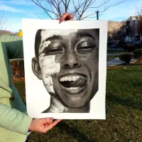 سفارش نقاشی چهره سیاهقلم