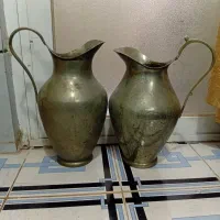 یک جفت پارچ تمام ورشو سایز بزرگ قدیمی عتیقه