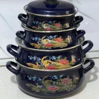 ست قابلمه ۴ تیکه لعابی ترک