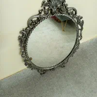 قاب آینه برنج نقره ای رنگ ۵تومن