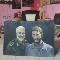 نقاشی رنگ روغن سردار سلیمانی