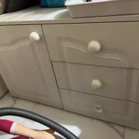 ست تخت و کمد و کشو و پاتختی سفید ساده|تخت و سرویس خواب|تهران, باغ فیض|دیوار