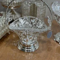 ظروف جهیزیه عروس سیلور طرح نقره|ظروف سرو و پذیرایی|لار, |دیوار