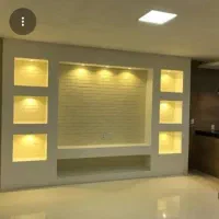 اجرای کار کناف. تایل. پی وی سی. میز تیوی وماربل