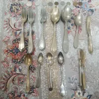 قاشق وچنگال وسکه قدیمی