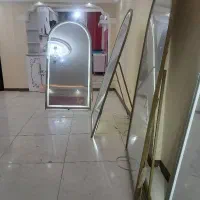 آینه قدی نور دار رنگ طلایی ثابت