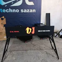 میز dj سفارشی (لوگو،پیج،شماره تماس ) روی سپر میز