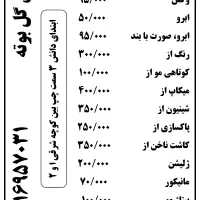 ارائه خدمات آرایشی و زیبایی