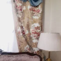 پنل پرده مخمل گل ابریشم درحدنو