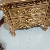 ست مبلمان دورو منبت و تخت و میز ناهارخوری وبوفه