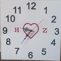 ساعت دیواری MDF با نوشته دلخواه شما