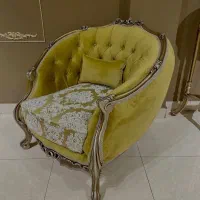 مبلمان کلاسیک راحتی زمرد لگنی چوب گردو رنگبندی|مبلمان خانگی و میز عسلی|چهاردانگه (تهران), |دیوار