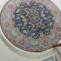 فرش گرد رنگ سورمه ای ۱۲۰۰ شونه