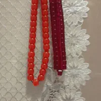 دوعدد تسبیح سندلوس و کهربا