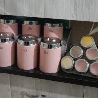 جا ادویه و بانکه حبوبات همراه ترازو