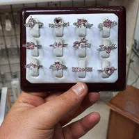 انواع انگشتر های پینترستی نگین صورتی و ... بدلیحات|بدلیجات|قم, ارم|دیوار