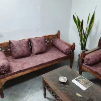 ۲عدد تخت ۱/۶۰ در ۶۰ به همراه میز و شاهنشین ها|صندلی و نیمکت|الوند, |دیوار