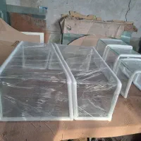 میز عسلی شیشه‌ای خم میزخم عسلی پک۳تایی خاص و مدرن