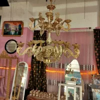 لوستر وآبنه قدی وپایه برنزی|لوستر و چراغ آویز|خاش, |دیوار