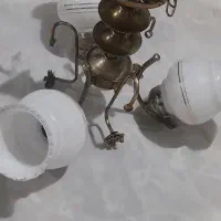 لوستر سه شاخه برنجی|لوستر و چراغ آویز|تبریز, |دیوار