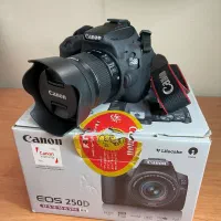 دوربینcanon 250d همراه با لوازم جانبی مورد نیاز