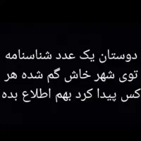 شناسنامه گم شدع