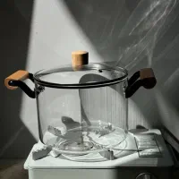 قابلمه پیرکس چوبی شعله مستقیم|ظروف پختوپز|سیرجان, |دیوار