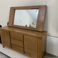 آینه کنسول چوبی|بوفه، ویترین، کنسول|اسلام‌شهر, شهرک واوان|دیوار