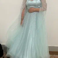 لباس مجلسی دخترانه آستین فرشته ای