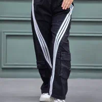 شلوار لی بچگانه جلو خط دار