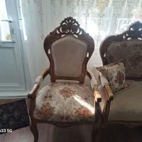 مبل سلطنتی استیل ۹ نفره همراه با میز بزرگ و کوچک۲|مبلمان خانگی و میز عسلی|طرقبه, |دیوار