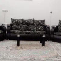 مبلمان راحتی نیمه استیل ۹نفره با ۴عسلی